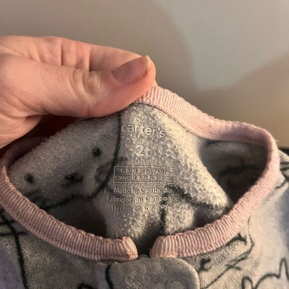 Bundle of 3 Cozy Girls Feetie Pajamas (Size 2T) - Picture 3 of 9